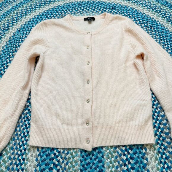 J Crew Alpaca Blend Ribbed Cardigan - Picture 3 of 6